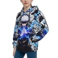 thumbnail image 5 of Ju-jutsu Gojo Kai-sen Kids' Hoodie 3d Print Sweatshirt Soft Pullover Hooded With Big Pockets For Boys Or Girls Medium, 5 of 8