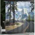 thumbnail image 4 of Ambesonne Green Shower Curtain, Mountain Road Landscape, 69"Wx75"L, Green, 4 of 5