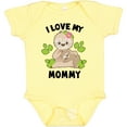 thumbnail image 3 of Inktastic Cute Sloth I Love My Mommy with Green Leaves Boys or Girls Baby Bodysuit, 3 of 5
