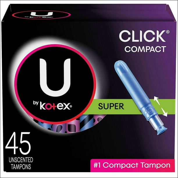 The U by Kotex Click Compact Tampons, Super Absorbency (90 ct