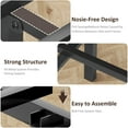 thumbnail image 4 of Fluest Full Size Bed Frame with Headboard and Footboard,Metal Support,No Box Spring Needed, Rustic Brown, 4 of 7