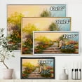 thumbnail image 4 of Designart 'Stone Stairs In The Blossoming Flowers Forest' Traditional Framed Canvas Wall Art Print, 4 of 5