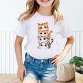 thumbnail image 3 of 2025 Hauts, T-Shirts et Chemises pour Filles Enfant Mignon Graphique Taille 12 Vêtements Col Rond Manche Courte T-Shirt à Bretelles pour Femmes Tee Été Décontracté T Chemise à Manches Longues, 3 of 5