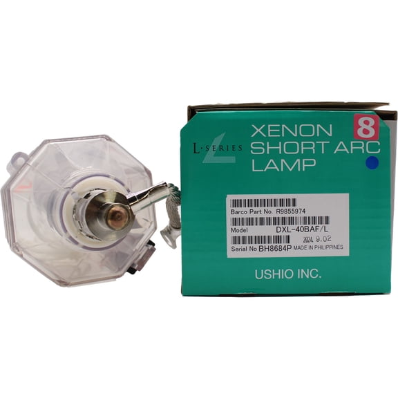DXL-40BAF/L 4200W Xenon L Series Cinema Lamp powered by Ushio, 1400 Hour Warranty, for Barco HDQ-4K35 DP2K-15C/19B/20C/23B/32B DP4K-19B/23B/32B (5002388) - 1 Unit per pack