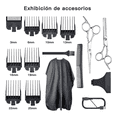 thumbnail image 4 of Kit De Cortapelos Profesional Hombres Recortador Pelo Barba  Malubero Plata, 4 of 4