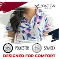thumbnail image 3 of Yatta Golf Womens Standout Performance Short Sleeve Golf Polo Shirt (Tropical Twilight, Large), 3 of 4
