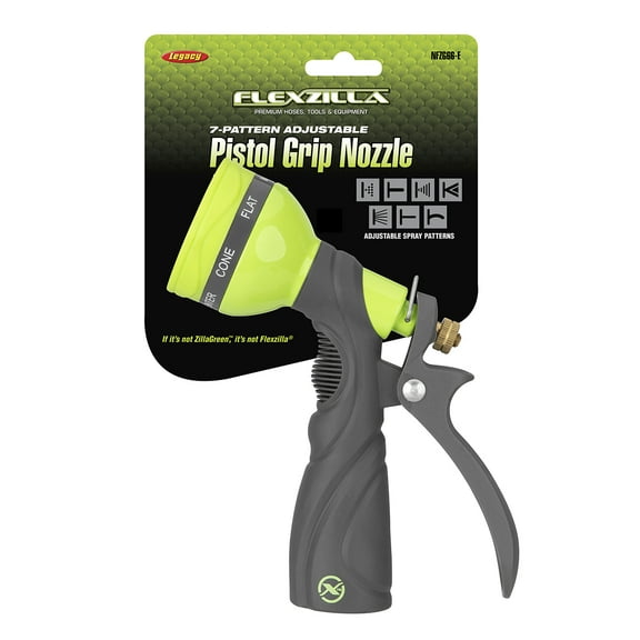 Flexzilla 7-Pattern Adjustable Pistol Grip Garden Hose Nozzle