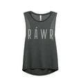 thumbnail image 1 of RAWR Only (Height is off, measured by letters and not ' ) Women's Fashion Sleeveless Muscle Workout Yoga Tank Top Charcoal Gr, 1 of 3