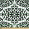 thumbnail image 2 of Abstract Fabric by the Yard, Monochrome Damask Style Motif Pattern on Plain Background, Decorative Upholstery Fabric for Sofas and Home Accents, White and Charcoal Grey by Ambesonne, 2 of 5