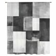 thumbnail image 2 of Grey Geometric Sheer Curtains 108 Inches Extra Long, Vintage Oil Painting Contemporary Light Filering Curtains, Privacy Drapes Simi Floor to Veiling Curtain for Living Room Bedroom Window Treatment, 2 of 9