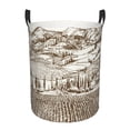 thumbnail image 2 of Goofa Vineyard Landscape 1 Printed Circular Hamper,Laundry Basket with Handles,Storage Baskets Foldable,Large Capacity Laundry Hamper-, 2 of 8