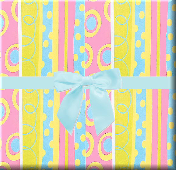 Snuggle Stripe Baby Shower Specialty Gift Wrapping Paper 15Foot Roll