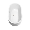 thumbnail image 4 of Juliette 60 Inch Freestanding Bathtub in White with Brushed Nickel Drain and Overflow Trim, 4 of 5