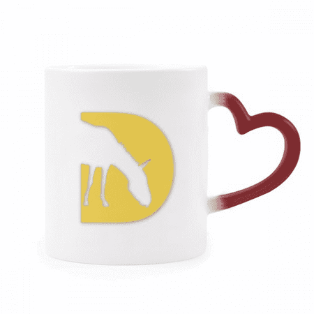 

Donkeys Meals Outlines Grasslands Heat Sensitive Mug Red Color Changing Stoneware Cup