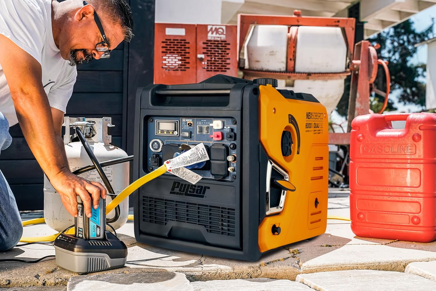 Pulsar 6000 Watt Portable Inverter Generator, Dual Fuel Gasoline & Propane, Remote Electric Start, CO Sensor, Parallel Capable, Super Quiet, Use for RV, Camping, Outdoor & Home