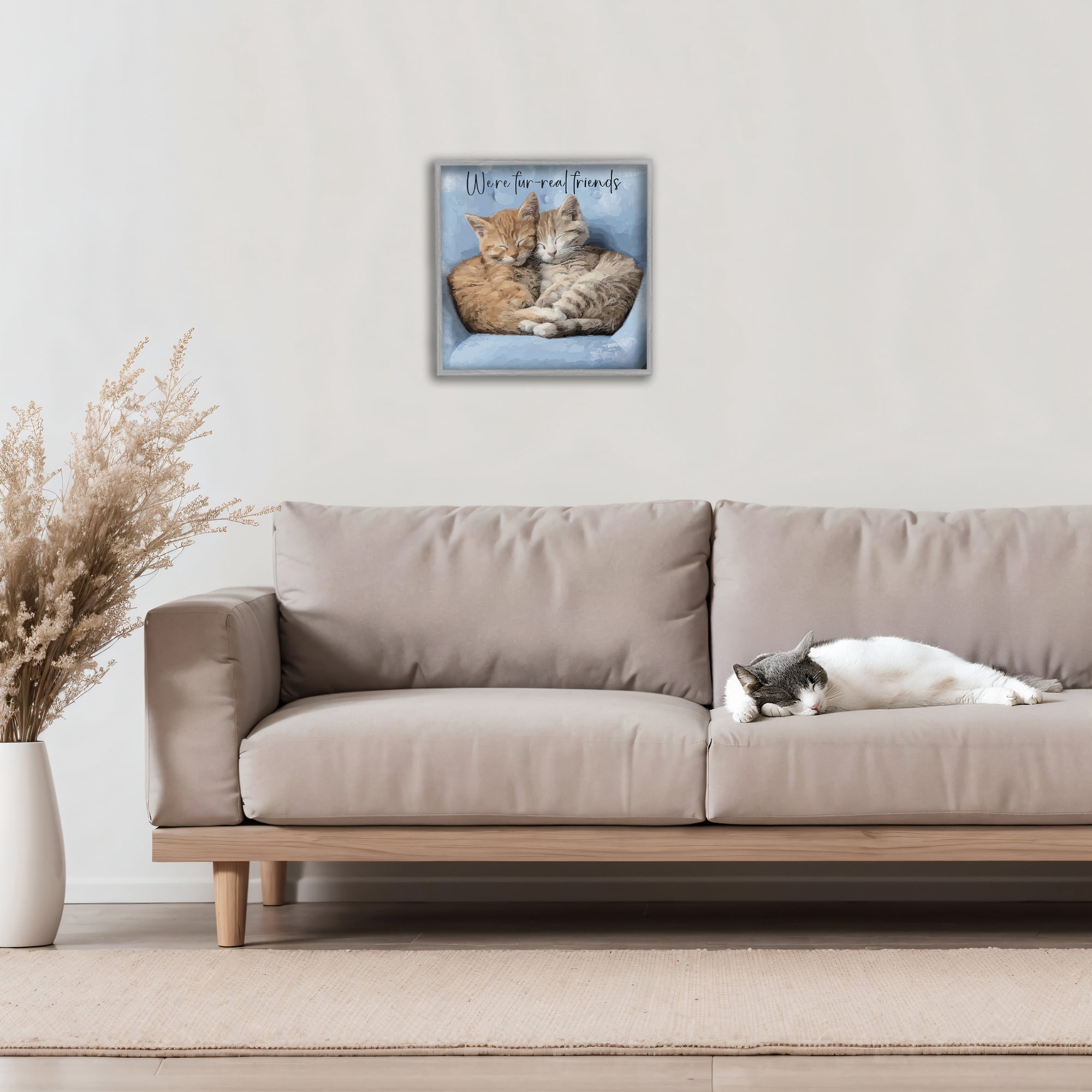 Stupell Industries We're Fur-Real Friends Gray Framed Giclee Art, design by Kim Curinga