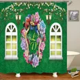 thumbnail image 2 of 3D European Rural Flowers Forest Landscape Printing Waterproof Shower Curtain Polyester Bathroom Home ration, 2 of 7