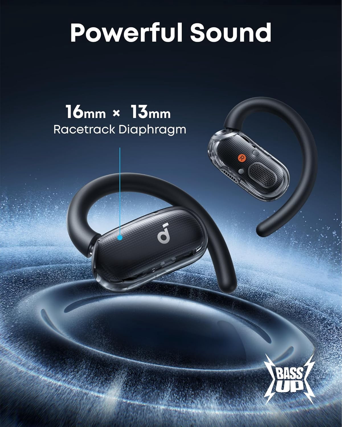 Soundcore V40i by Anker, Open-Ear Headphones, 4 Adjustable Positions, Richer Bass, IP55, 21H Playtime, AI Clear Calls, Bluetooth 5.4