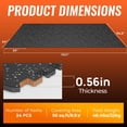thumbnail image 3 of Amadwell 0.56" Thick 96 Sq Ft Gym Flooring for Home Gym, 24 Tiles Exercise Equipment Mats, Rubber Top with High Density EVA Foam, Large Interlocking Workout Mat, Black/Grey, 3 of 9