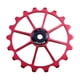 thumbnail image 4 of Desviador trasero de bicicleta, polea de rodillo guía de rueda jockey, rodamientos de cerámica, rojo, 4 of 9