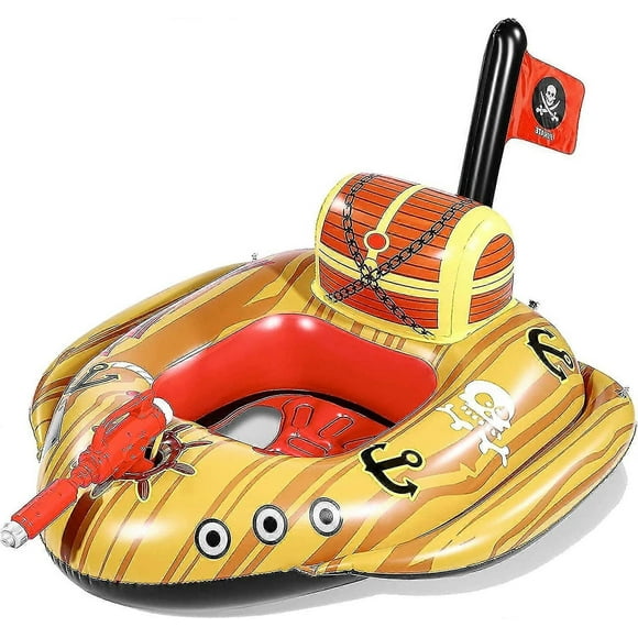 Inflatable Boat For Kids, Pool Float, Swimming Pool Float Toy Squirt, Lake Float, Water Toy, Pirate Float_Perfect Gift