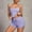 Purple, variant on Women's Two Piece Pajama Set Button Front Cami Top and Shorts Lounge Set Sleepwear