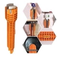 thumbnail image 1 of Llaves de instalación multifuncionales, manijas antideslizantes, tubos para grifos y Fregaderos-naranja, 1 of 3