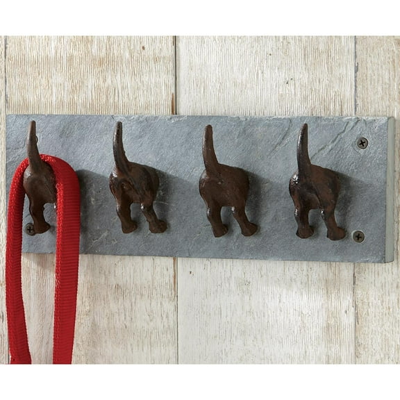 Dog Tail Cast Iron Wall Mounted Hooks - From Esschert Design Usa