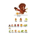 thumbnail image 2 of Thanksgiving Turkey Sticker Pumpkin Maple Leaf Fruit Static StickerBQ060, 2 of 5