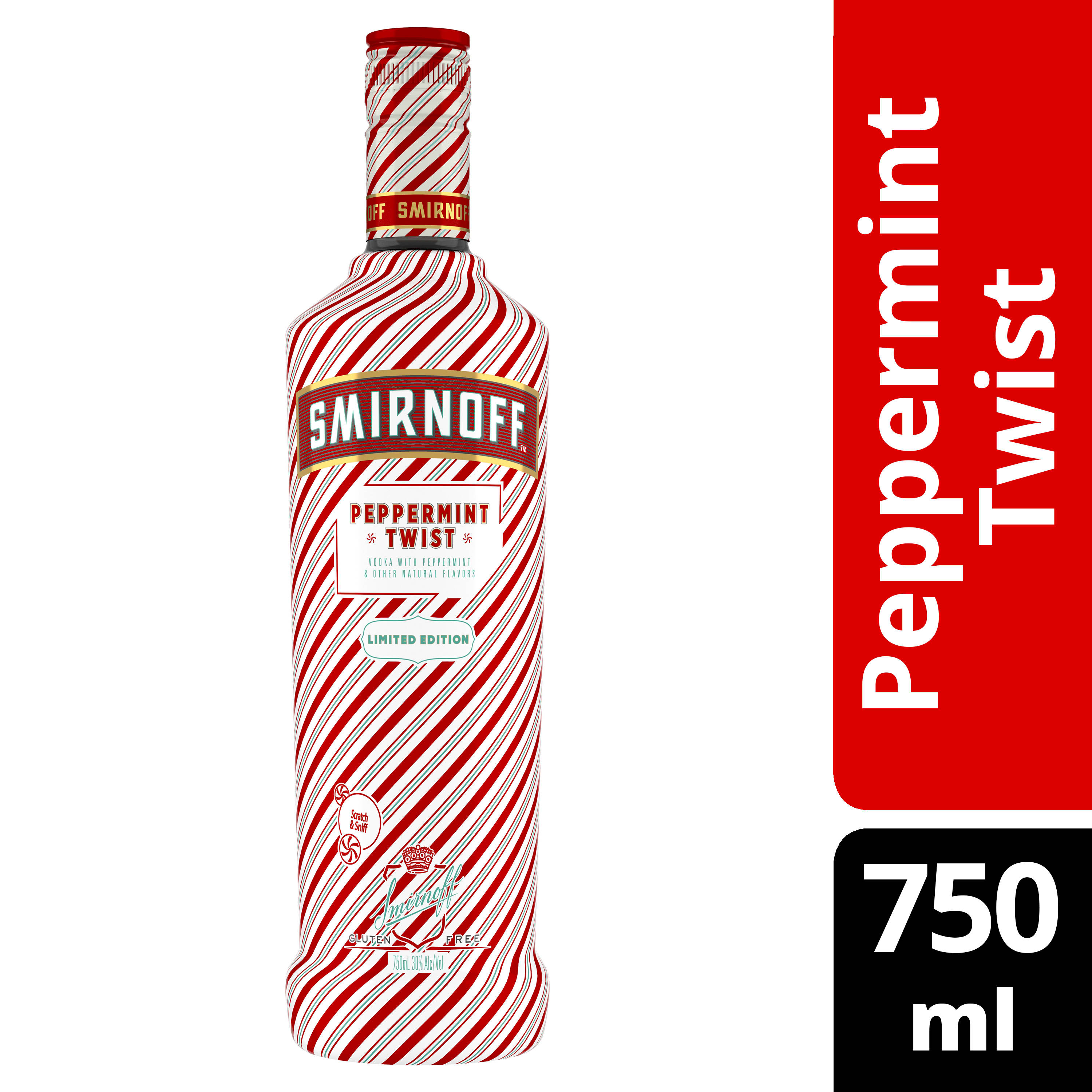 Smirnoff Peppermint Twist Vodka Infused With Natural Flavors 750 Ml