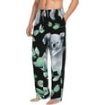 thumbnail image 2 of Uemuo Cartoon Koala Bear Pattern Men's Wide Leg Palazzo Lounge Pants with Pockets Light Weight Loose Comfy Casual Pajama Pants-Medium, 2 of 9