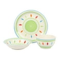 thumbnail image 2 of Gibson Home Heidy 12 Piece Hand Painted Dinnerware Set - Green, 2 of 6