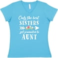 thumbnail image 3 of Inktastic Only the Best Sisters Get Promoted to Aunt Women's V-Neck T-Shirt, 3 of 5