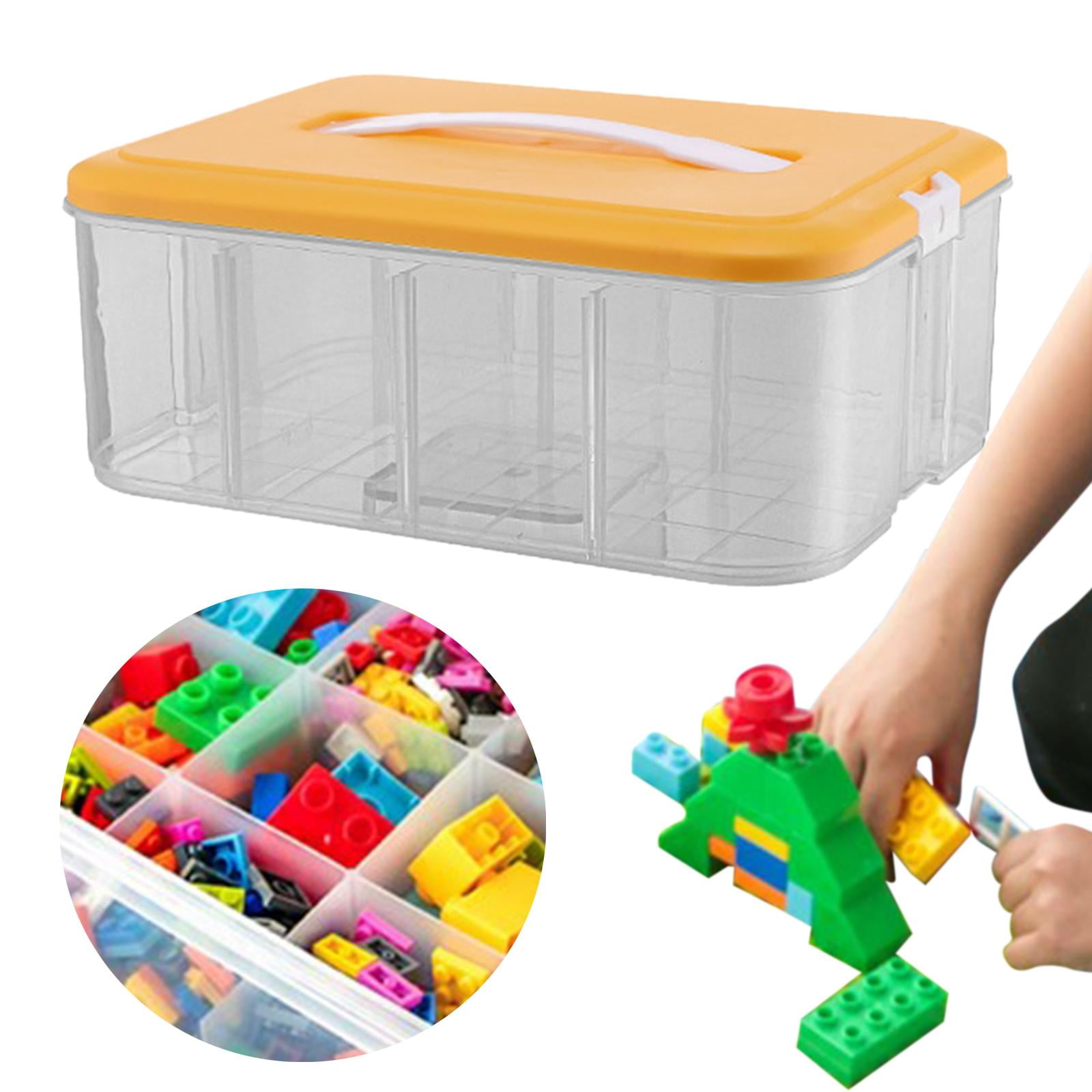 Fiocias Portable Building Blocks Storage Gaming Building Blocks Container Case for Craft single layer