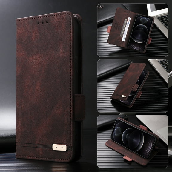 For Samsung Galaxy Z Fold 5 Wallet Case with RFID Blocking Credit Card Holder, PU Leather Folio Flip Kickstand Protective Shockproof Cover Women Men for Samsung Galaxy Z Fold 5 Phone case,Brown