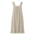 thumbnail image 4 of Pounoo Sleep Dresses for Women Square Neck Sleeveless Ruffled Trim Loose Fit Nightgowns Comfortable Flowy Maxi Nightwear Gift, 4 of 9