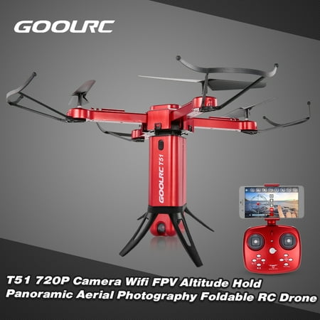 Original GoolRC T51 Rocket 360 2.4G 720P Camera Wifi FPV 360 Degree Panoramic Aerial Photography Altitude Hold Foldable RC