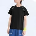 thumbnail image 6 of Amidoa Girls Short Sleeve Crewneck Summer T Shirts Cotton Casual Kids Tops Black Size 6, 6 of 6