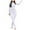 White, variant on LOVZFMLL Women's Low Neck Long Sleeve Hip Lifting Jumpsuit Tights White XL