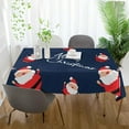 thumbnail image 6 of SKYSONIC Santa Claus Tablecloth Waterproof Washable Polyester Square Table Cover Durable Tablecloth for Kitchen Dining Table Party Decor (54 X 54 Inch), 6 of 7