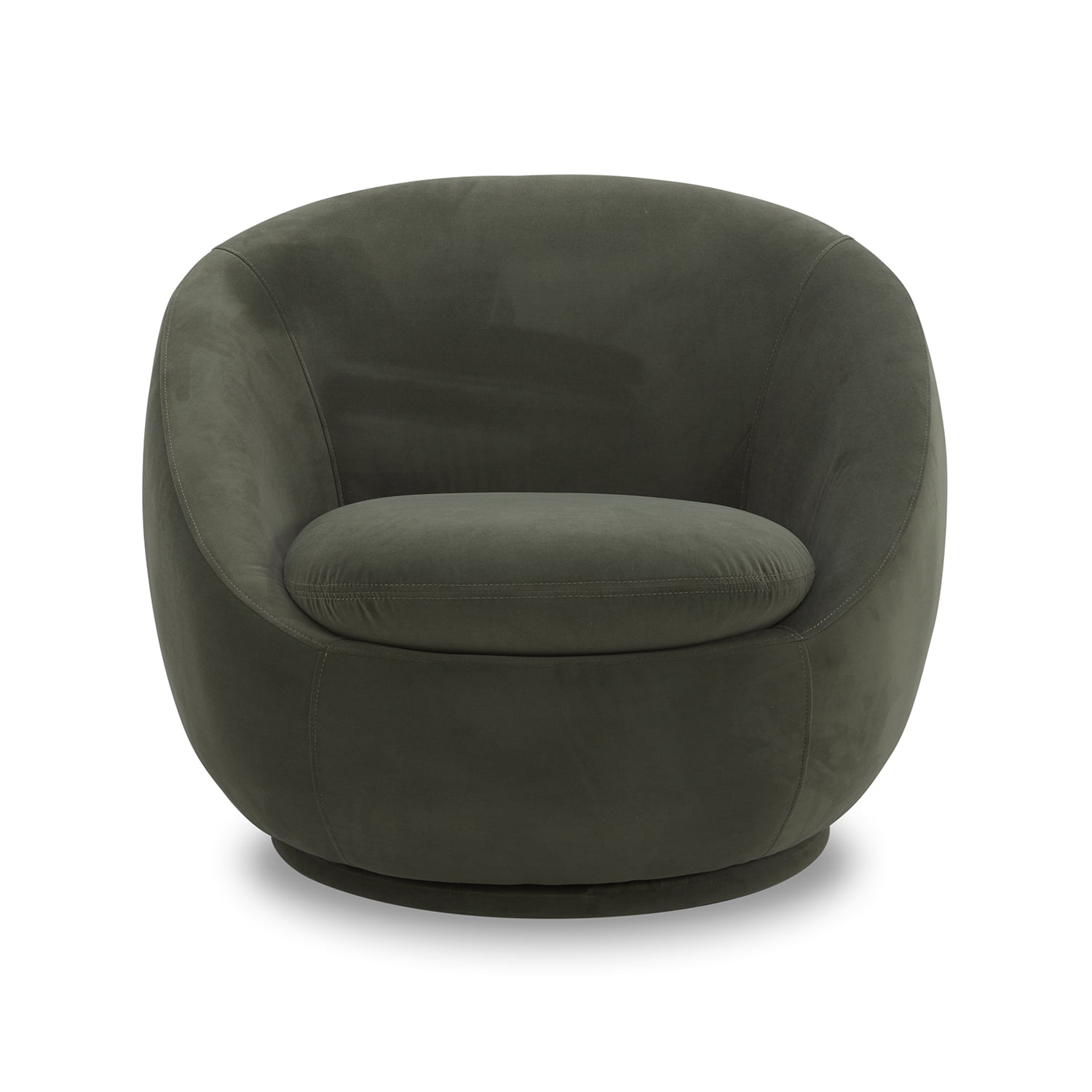 Better Homes & Gardens Mira Swivel Chair, Olive Velvet  (图3)