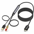 thumbnail image 1 of KSRplayer HDMI ARC to Optical Audio Converter – 24bit/192KHz, ARC to Toslink Adapter for HDTV, Soundbar, Amplifier (For TV with ARC Port, Not for eARC), 1 of 7