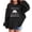 Black, variant on Cute Hoodies for Girls Panda Print Hoodies Pullover Tops Long Sleeve Hooded Sweatshirts for Girls Black 110