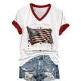 thumbnail image 5 of MEICHEN Women's American 250th Anniversary Shirts Summer Short Sleeve Graphic Tees V Neck Patriotic Blouses Tops, 5 of 5