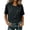 #0114-Black, variant on Women's Short Sleeve Tops Round Neck Button Casual Basic T-Shirts for Daily Errs Casual Wear