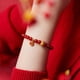 thumbnail image 2 of Pulsera de ágata roja con piedras preciosas naturales de 6 mm para mujer, 2 of 2