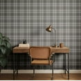 thumbnail image 3 of S4Sassy Plaid Checks Wallpaper - Gray Wall Covering, 25" x 60" Self-Adhesive Vinyl Walls Paper, Wall Wrap, Easy DIY Walls Covering For Farmhouse Bedroom, Living Room, Cabinets, Living Spaces, 3 of 9