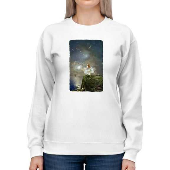 Pastell Wherever You Are Sweatshirt Womens -Charlotte Bird Designs, Female Casual Fit