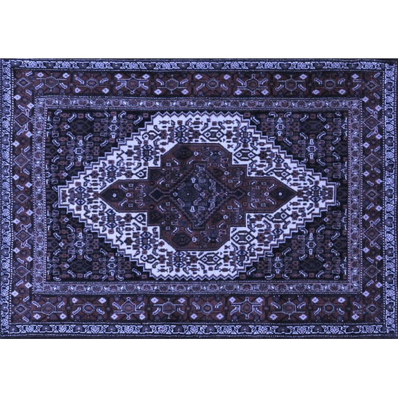 Ahgly Company Indoor Rectangle Persian Blue Traditional Area Rugs, 4' x 6'