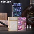thumbnail image 2 of Kerosene lighter, Top Metal Pocket Lighter Daily Use, Sold Without Fuel.,SKU00962-黑底白贝, 2 of 14